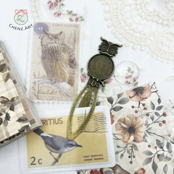 فاصل كتاب البومة معدني