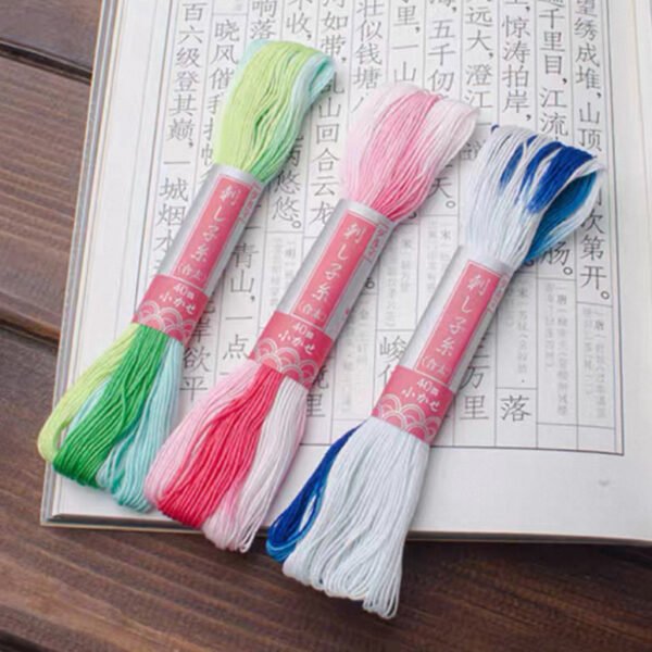 Sashiko thread mix color