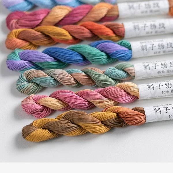 Sashiko thread, 6 ply, mix color